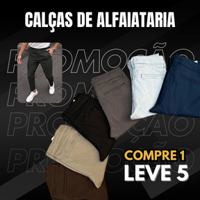 Calça Alfaiataria Slim/Skinny Premium Combo 5 UN (QUEIMA DE ESTOQUE)