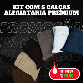 Calça Alfaiataria Slim/Skinny Premium Combo 5 UN (QUEIMA DE ESTOQUE)